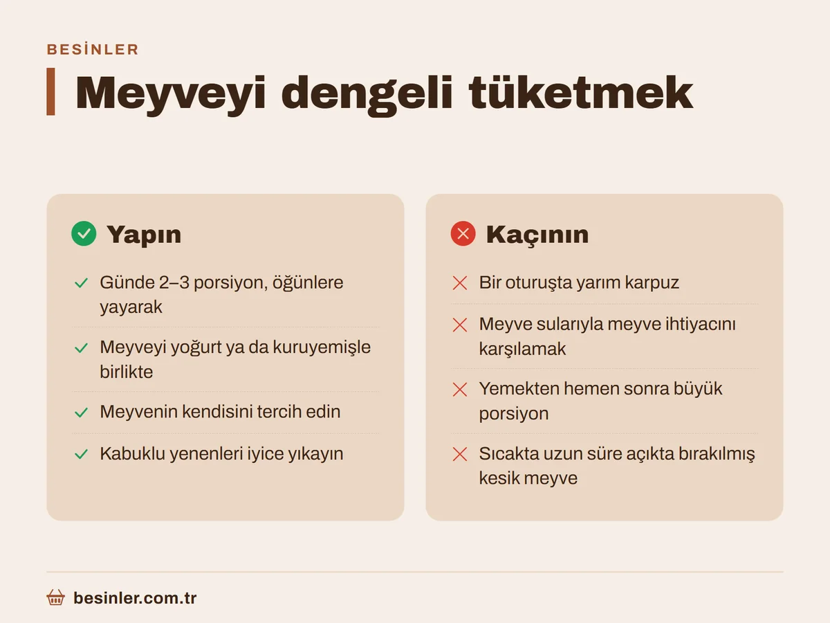 Yaz meyvelerini dengeli tüketmek için yapılması ve kaçınılması gerekenler